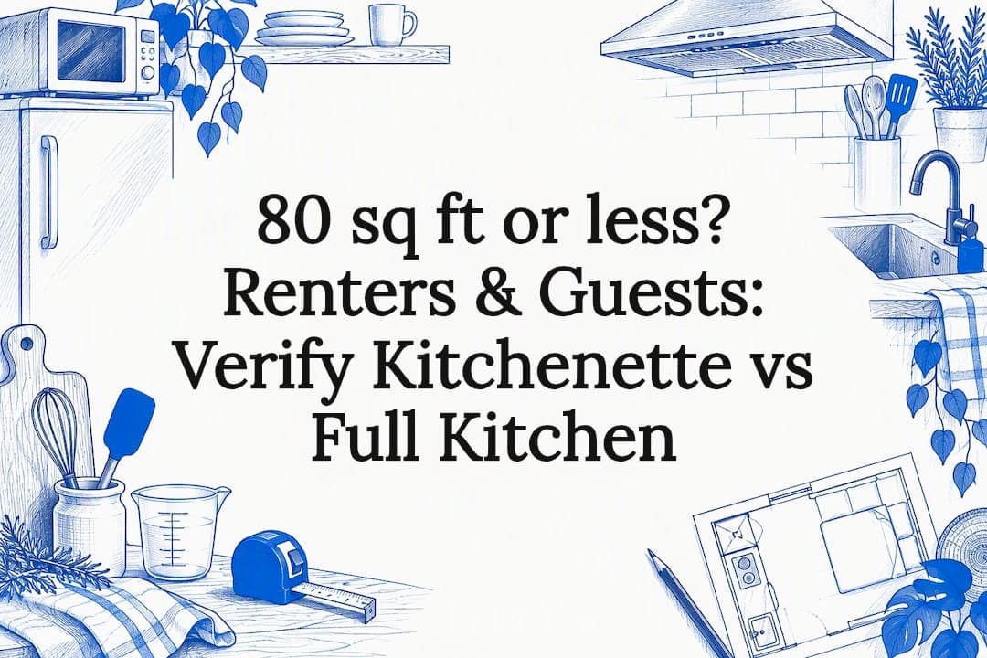80 sq ft or less? Renters & Guests: Verify Kitchenette vs Full Kitchen