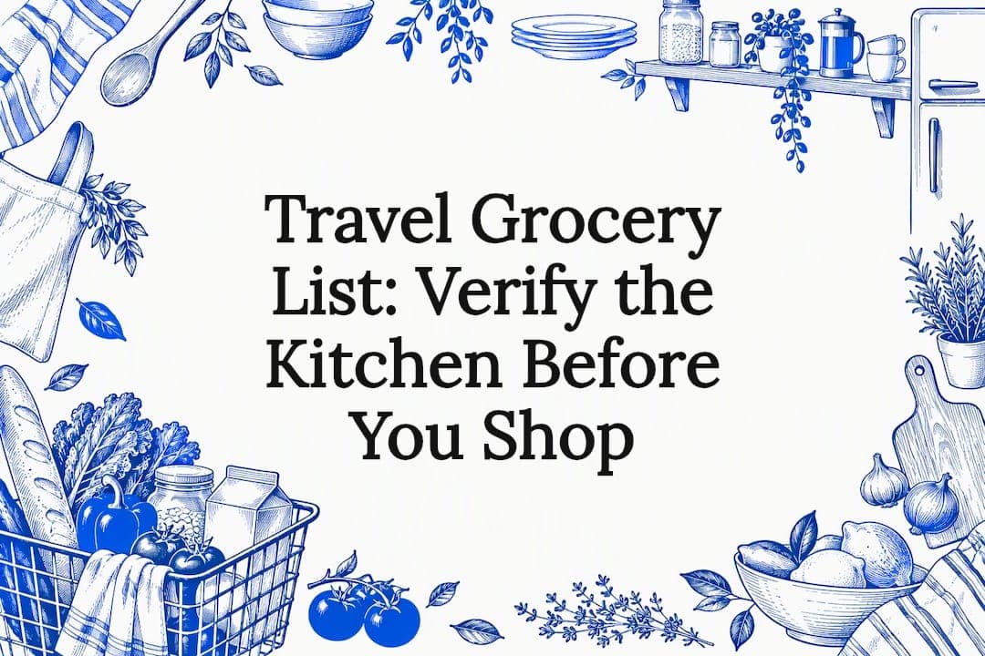 Travel Grocery List: Verify the Kitchen Before You Shop